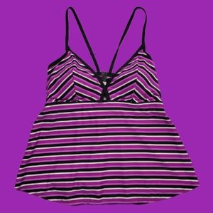 Cactus 1X Striped Tankini Top XL 14 Pennington's